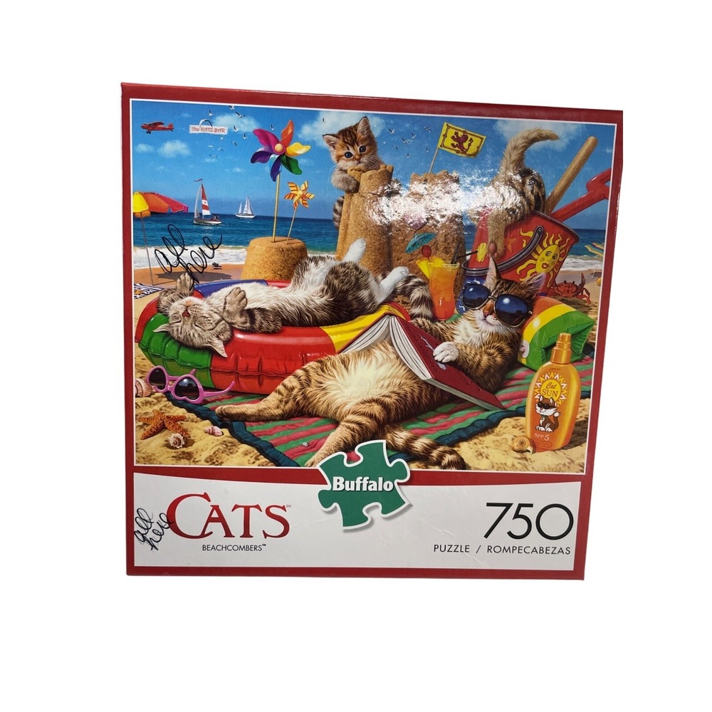 Buffalo Games Cats‎ Beachcombers 750 Piece Puzzle 24x18 Inches Age 14+